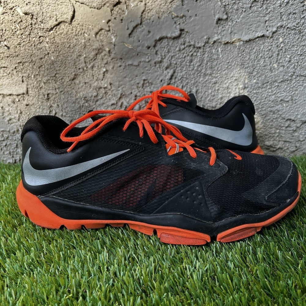 Nike Shoes Men Size 13 Flex Supreme TR 3 Black Orange Sneakers